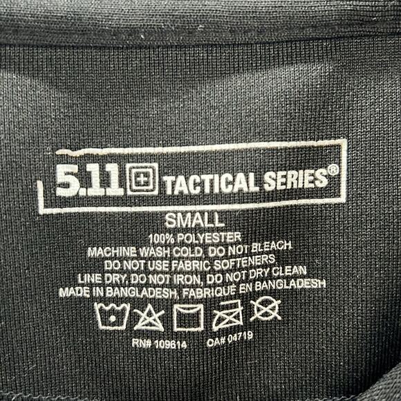 5.11‎ Tactical Series Men’s Black Polyester Performance Polo Shirt Size Small - Picture 3 of 12